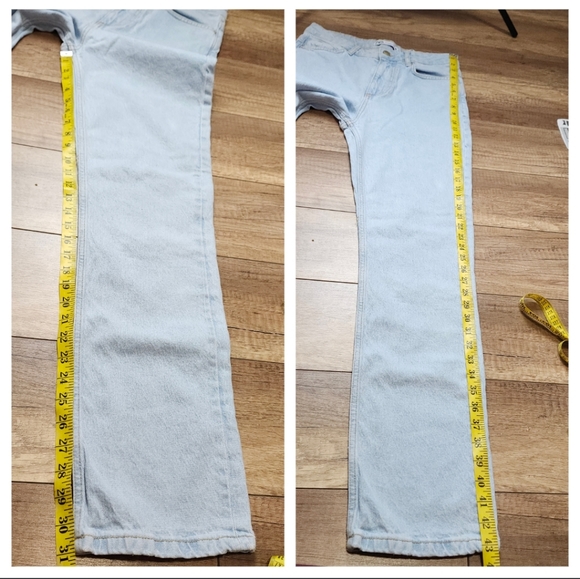 Zara high-rise straight leg denim light wash jeans Full-length women's EU 40 / 8 - Picture 14 of 16